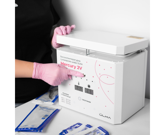 Ülka. Dry-Heat Sterilizer "Mercury 2V "Сухожарова шафа для стерилізації, на 3 пакети інструментів (під замовлення) #8
