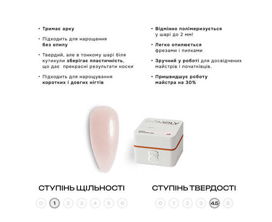 GÉMELY (ex GA&MA). Fast builder gel #035, 50 ml, твердий рідкий гель #2