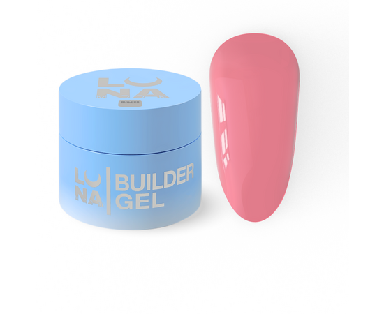 УЦІНКА / LUNAmoon. Premium Builder Gel #14 Rose pink, 30 ml, гель моделюючий, червоно-рожевий #2