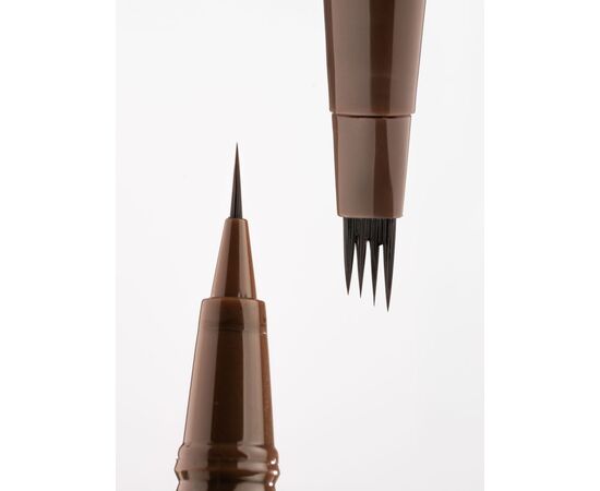 ZOLA x Makarevich. Eyebrow Liner, Quard Brush, Brown. Лайнер для брів з квадро-пензлем, коричневий #2
