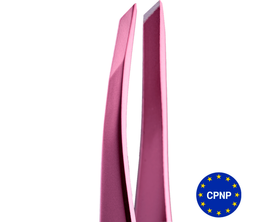 ZOLA. Eyebrow Tweezer, Light Pink. Пінцет скошений професійний для брів #2