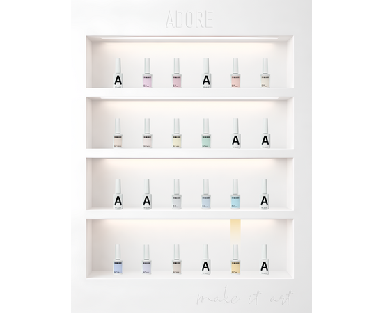ADORE. Pastel Gel Polish, #P-15, Soft yellow, 8 ml. Gel Polish, pastel yellow #5