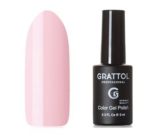 Гель-лак Grattol, Color Gel Polish Cream 117, бледно-розовый, 9 мл #1