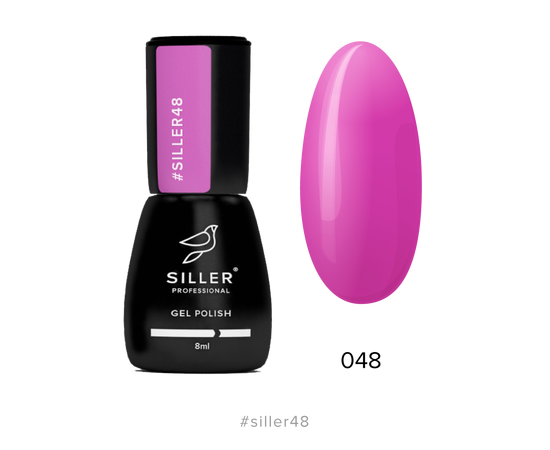 Гель-лак Siller №048, розово-фиолетовый, 8мл #1