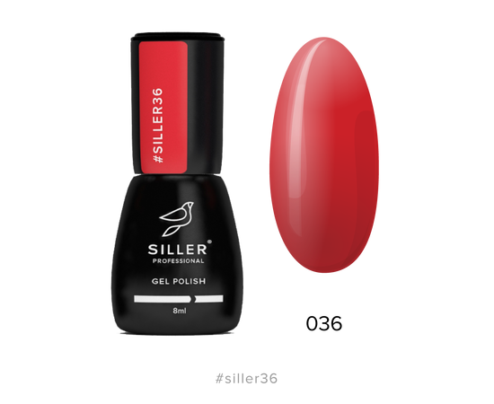 Гель-лак Siller №036, красный, 8 мл #1