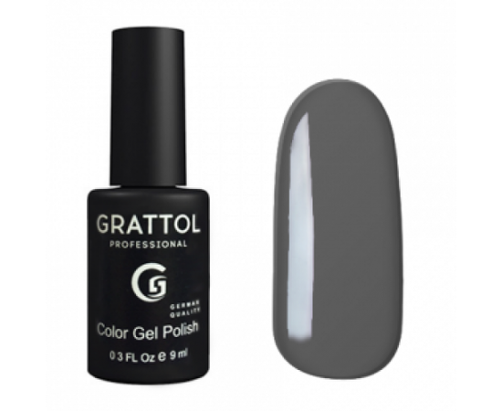 Гель-лак Grattol, Color Gel Polish Grey 018, классический серый, 9 мл #1