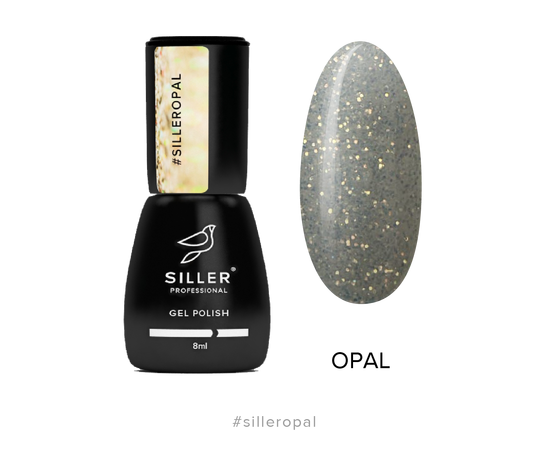 Гель-лак Siller Opal, прозорий з блискітками, 8  мл #1