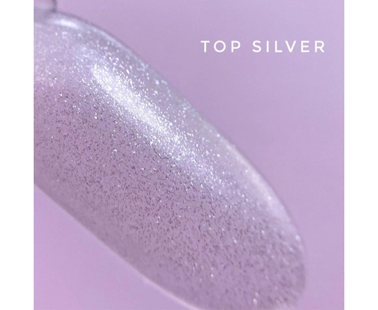 Luna Silver Shimmer Top, Топ глянцевий з сріблястим шимером, 13 ml #2