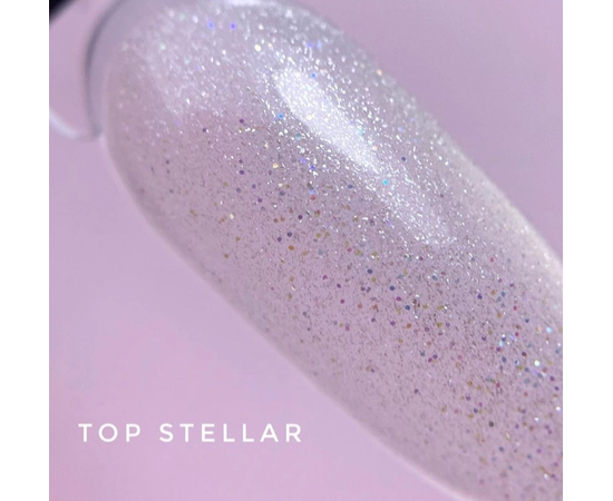 LUNAmoon. STELLAR Top coat, 13 ml, Топ глянцевий з різнокольоровими голографічним шимером #2