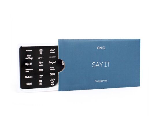 ONIQ Пластина для стемпинга Echo: Say It #2 OTE-029 #2