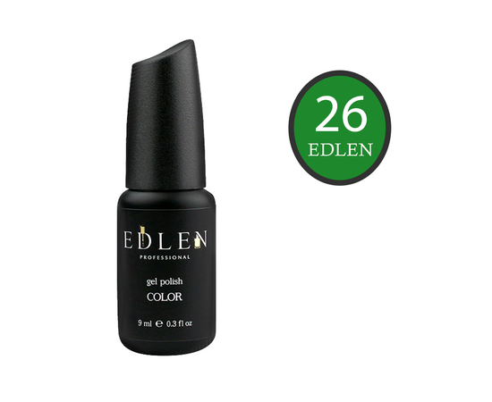 EDLEN Гель-лак №26, оливково-зелений, 9 ml #1