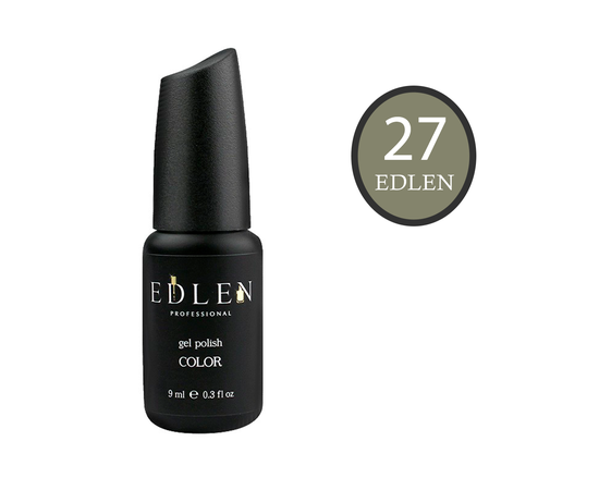 EDLEN Гель-лак № 27, готично-оливковый, 9 ml #1