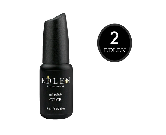 EDLEN Гель-лак № 2, черный,  9 ml #1
