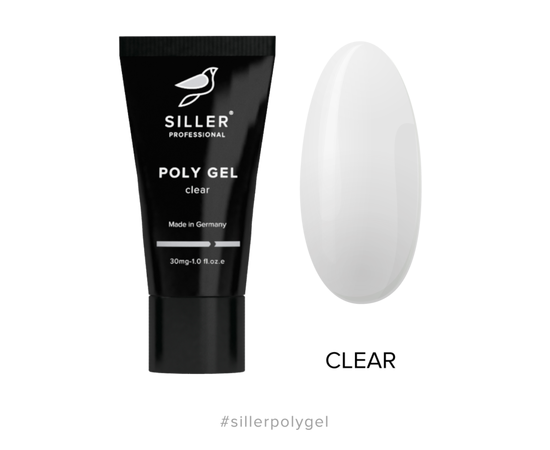 SILLER Polygel, CLEAR (прозорий), 30 ml, моделюючий полігель #1