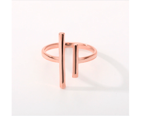 Минималистичное кольцо, розовое золото #1