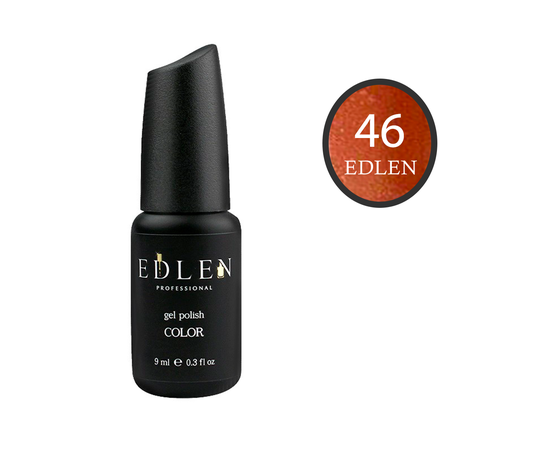 EDLEN Гель-лак №46, світло-коричневий з шимером, 9 ml #1