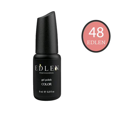 EDLEN Гель-лак №48, бежево-рожевий, 9 ml (попередня колекція) #1