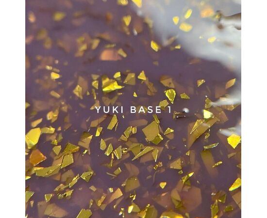 LUNA Yuki Base 01, лиловый нюд с золотыми хлопьями потали, 13 ml #2