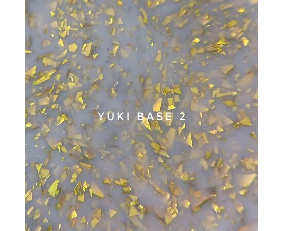 LUNA Yuki Base 02, бежевая с золотыми хлопьями потали, 13 ml #2