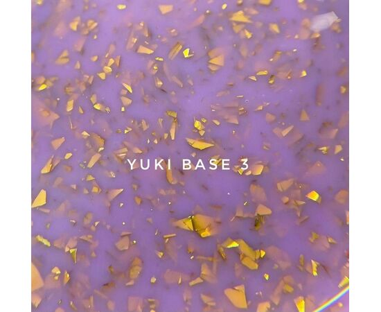 LUNA Yuki Base 03, лавандовая с золотыми хлопьями потали, 13 ml #2