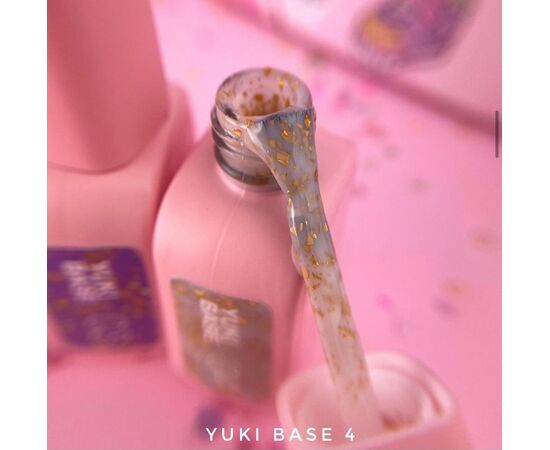 LUNA Yuki Base 04, молочная с золотыми хлопьями потали, 13 ml #3