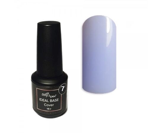 NAILAPEX Ideal Base #07 Lilac Blue, 15 ml, Бузкова блакить #1