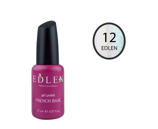 EDLEN French base №12 Молочна з блакитним мікроблиском, 17 ml #1
