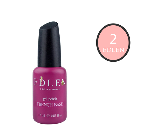 EDLEN French base №2 Блідо-рожева з шимером, 17 ml #1
