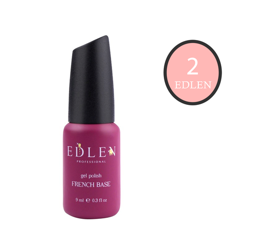 EDLEN French base №2 Блідо-рожева з шимером, 9 ml #1