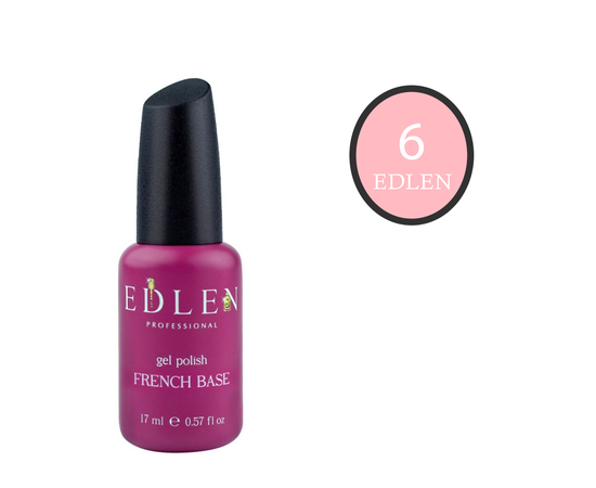 EDLEN French base №6 Ніжно-рожева, 17 ml #1