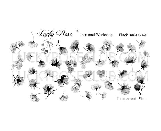 Слайдери для нігтів Lucky Rose, Black 49 #1
