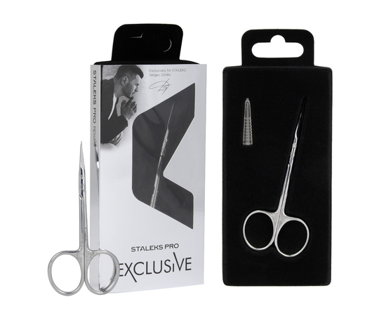 STALEKS Cuticle scissors, Ножиці з гачком для кутикули EXCLUSIVE 21 TYPE 1 Magnolia #5