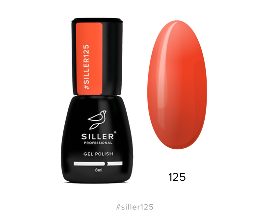 Гель-лак Siller №125, насыщенный морковный, 8 мл #1