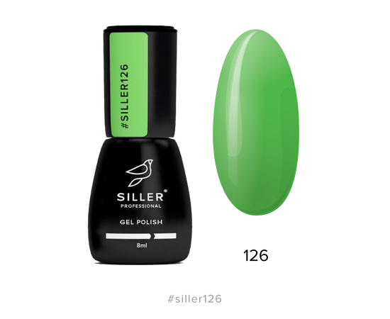 Гель-лак Siller №126, ярко-зеленый, 8 мл #1