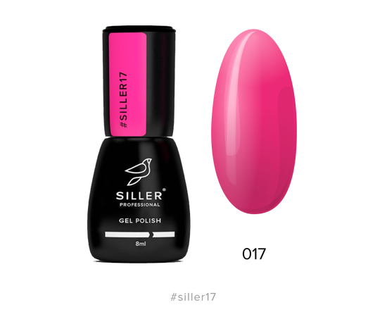 SILLER Gel Polish №17 CLASSICAL PINK, класичний рожевий, 8 ml, гель-лак #1