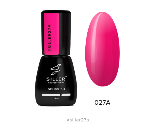 Гель-лак Siller №027А, розовый неон, 8 ml #1