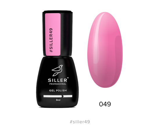 SILLER Gel Polish №49 PINK, рожевий, 8 ml, гель-лак #1