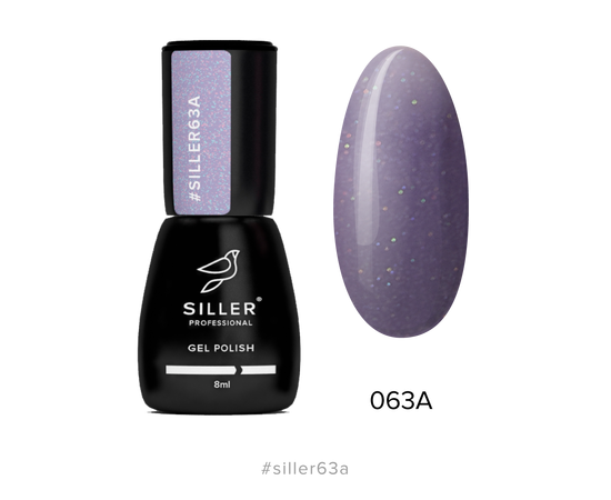 Гель-лак Siller №063А, фиолетовый с шиммером, 8 мл #1
