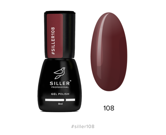Гель-лак Siller №108, темно-бордовый, 8 мл #1