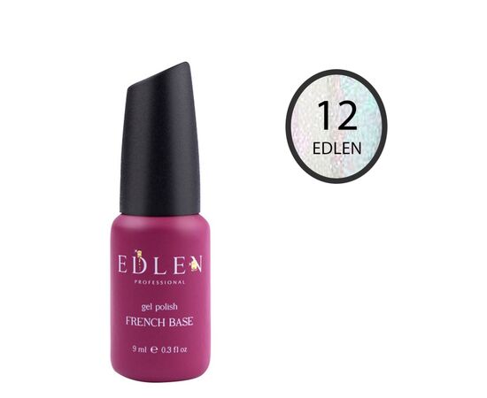 EDLEN Камуфлирующая база French base № 12 Молочный с голубым шиммером, 9 ml #1