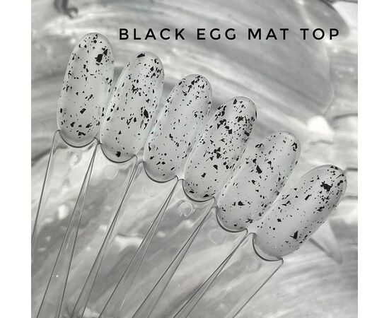 LUNA Blackegg Top, матовий топ без липкого шару з чорними пластівцями, 13 ml #3