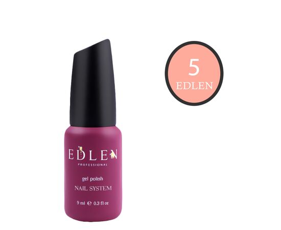 EDLEN French base №5 Світло-персикова, 9 ml #1