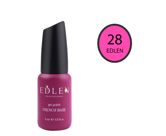 EDLEN Цветная база Color Base № 28 Ярко-розовый, 9 ml #1