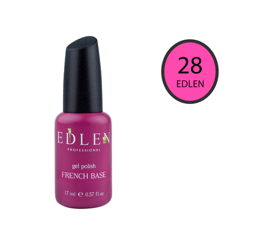 EDLEN French base №28 Яскраво-рожева, 17 ml #1