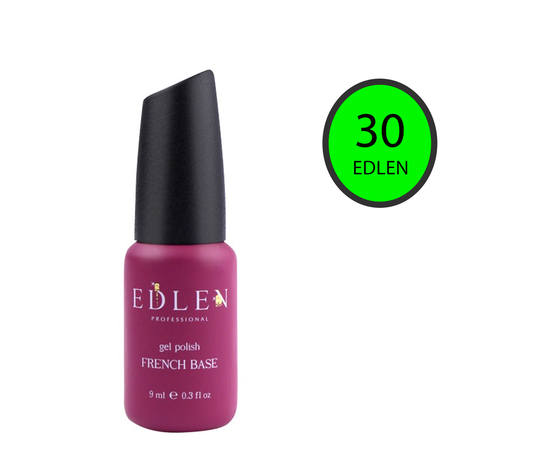 EDLEN French base №30 Яскраво-зелена, 9 ml (попередня колекція) #1