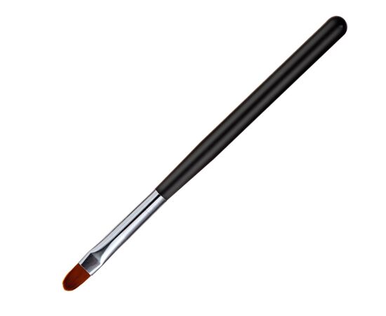Кисть полукруглая, плоская, черная ручка #1