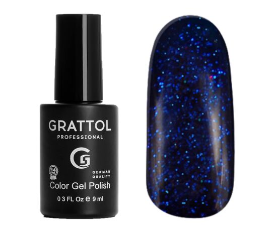 Гель-лак Grattol, Color Gel Polish LS Sapphire 01, темно-синий сапфир, 9 мл #1