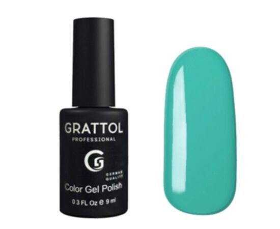 Гель-лак Grattol, Color Gel Polish Light Turquoise 061, светло-бирюзовый, 9 мл #1
