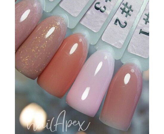 NAILAPEX French Base #4, 30 ml, рожево-бежевий нюд із золотистим шимером #4