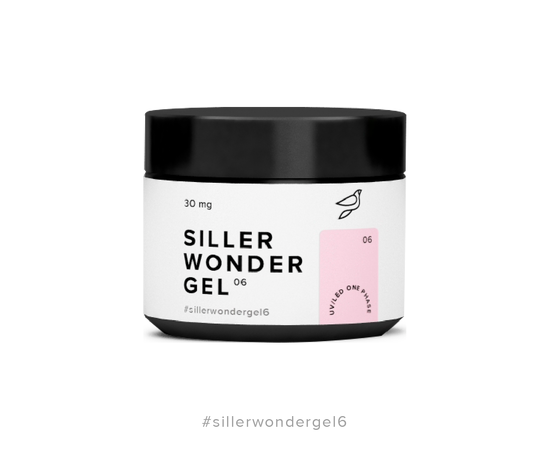 Строительный гель Siller One Phase Wonder Gel № 6, бледно-розовый, 30 ml #1